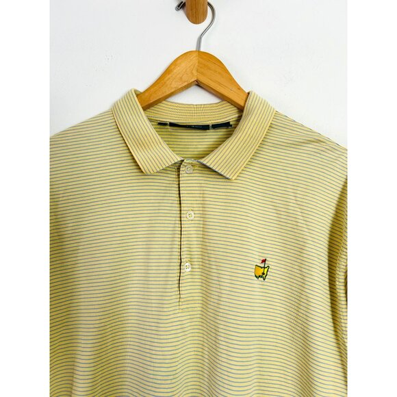 Master Bobby Jones Men's XL Yellow Polo Shirt W/ Embroidered Made In Italy - Picture 3 of 8